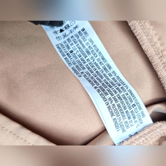 NEW Endless Rose Anthropologie Sheer Nude Pink Ruched Mini Dress Swiss Polka Dot - Picture 16 of 16